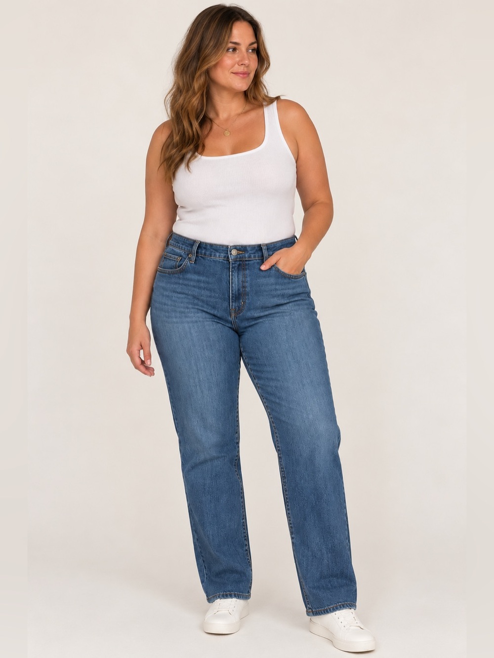 Lauren Ralph Lauren Jeans Women’s 18W Plus Size Straight Leg Medium Wash Denim